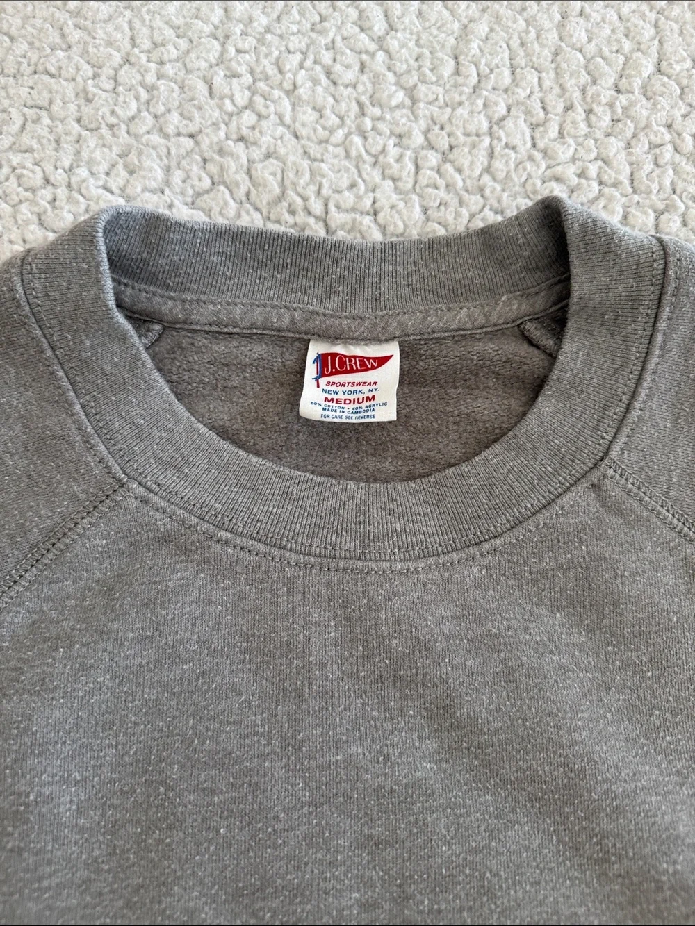 J.Crew Sportswear Men's Crewneck Sweatshirt - Gray